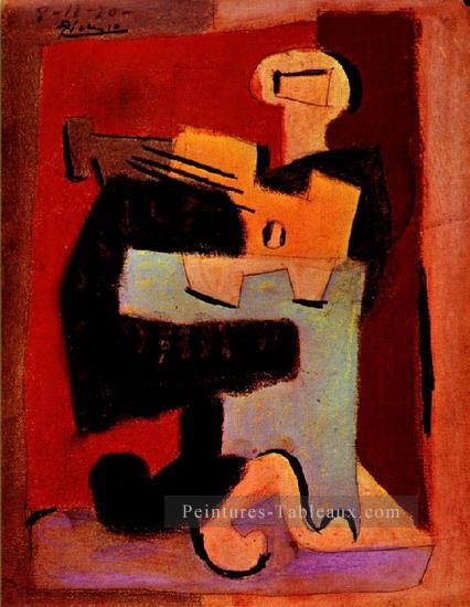 Homme à la mandoline 1920 cubisme Pablo Picasso Peintures à l'huile